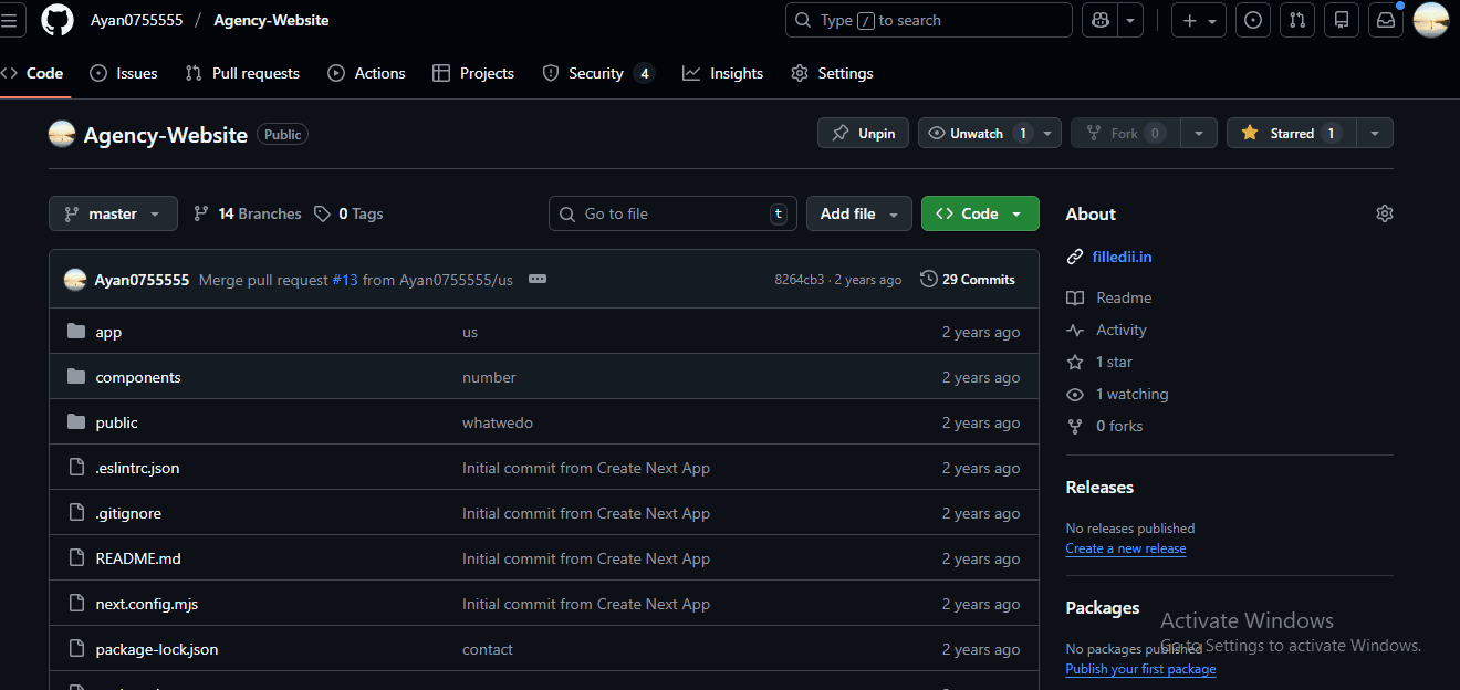 github screenshot